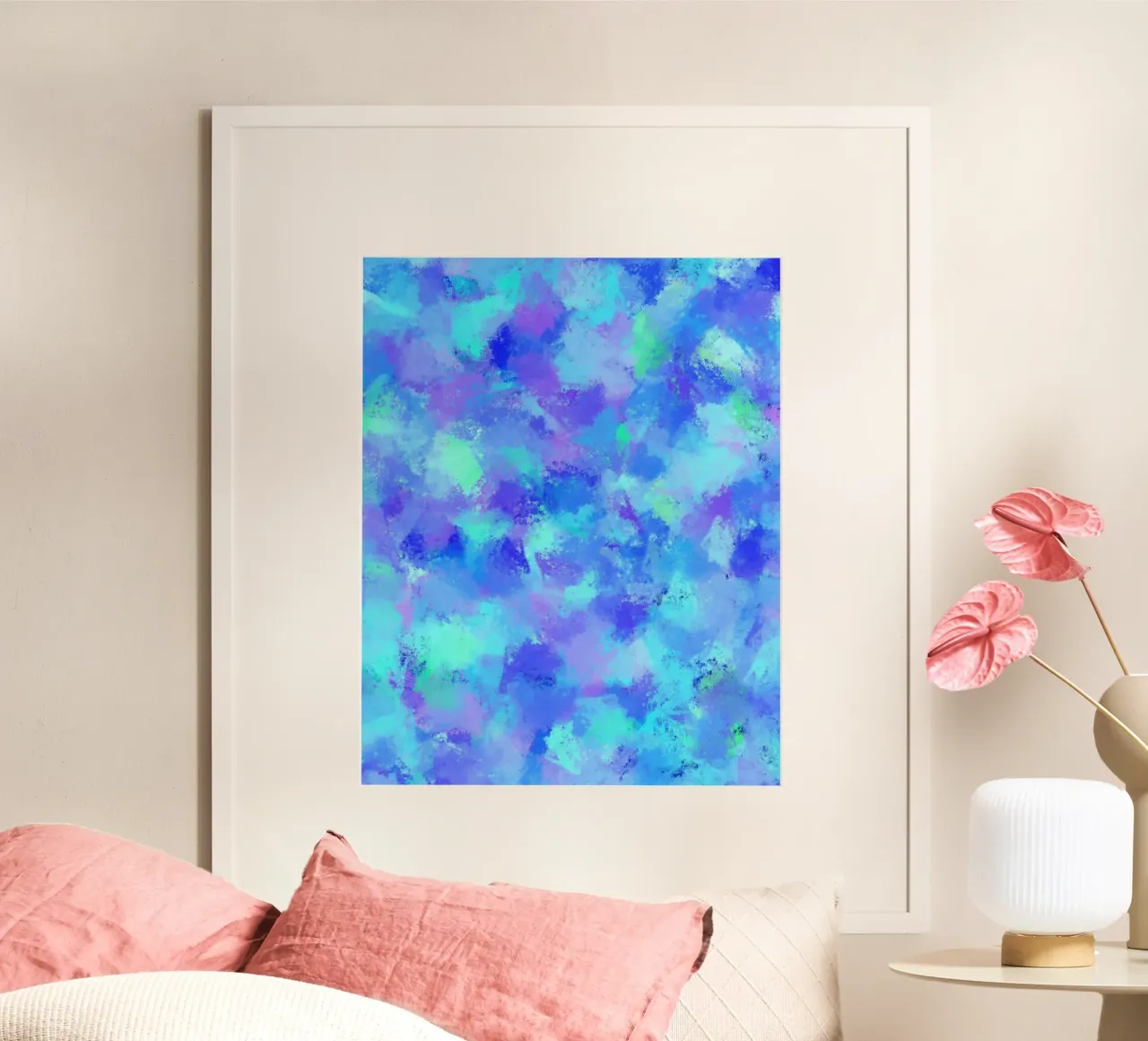 La calma prima di tutto poster con telaio in plastica da Kintsugi99