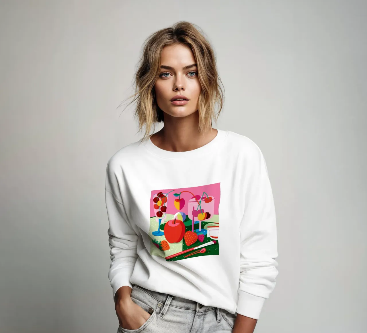 Pila di frutta Pop Art felpa da Trace Brush