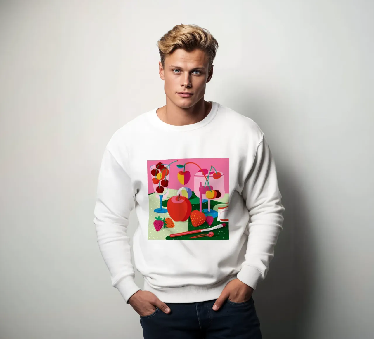 Pila di frutta Pop Art felpa da Trace Brush