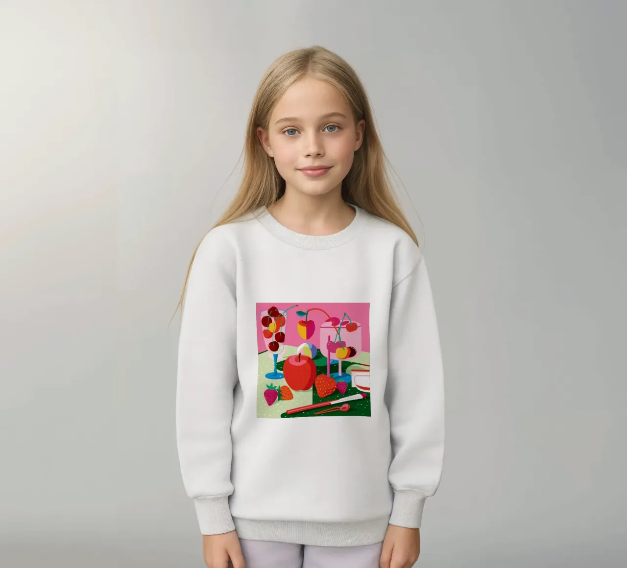 Pila di frutta Pop Art felpa bambino da Trace Brush