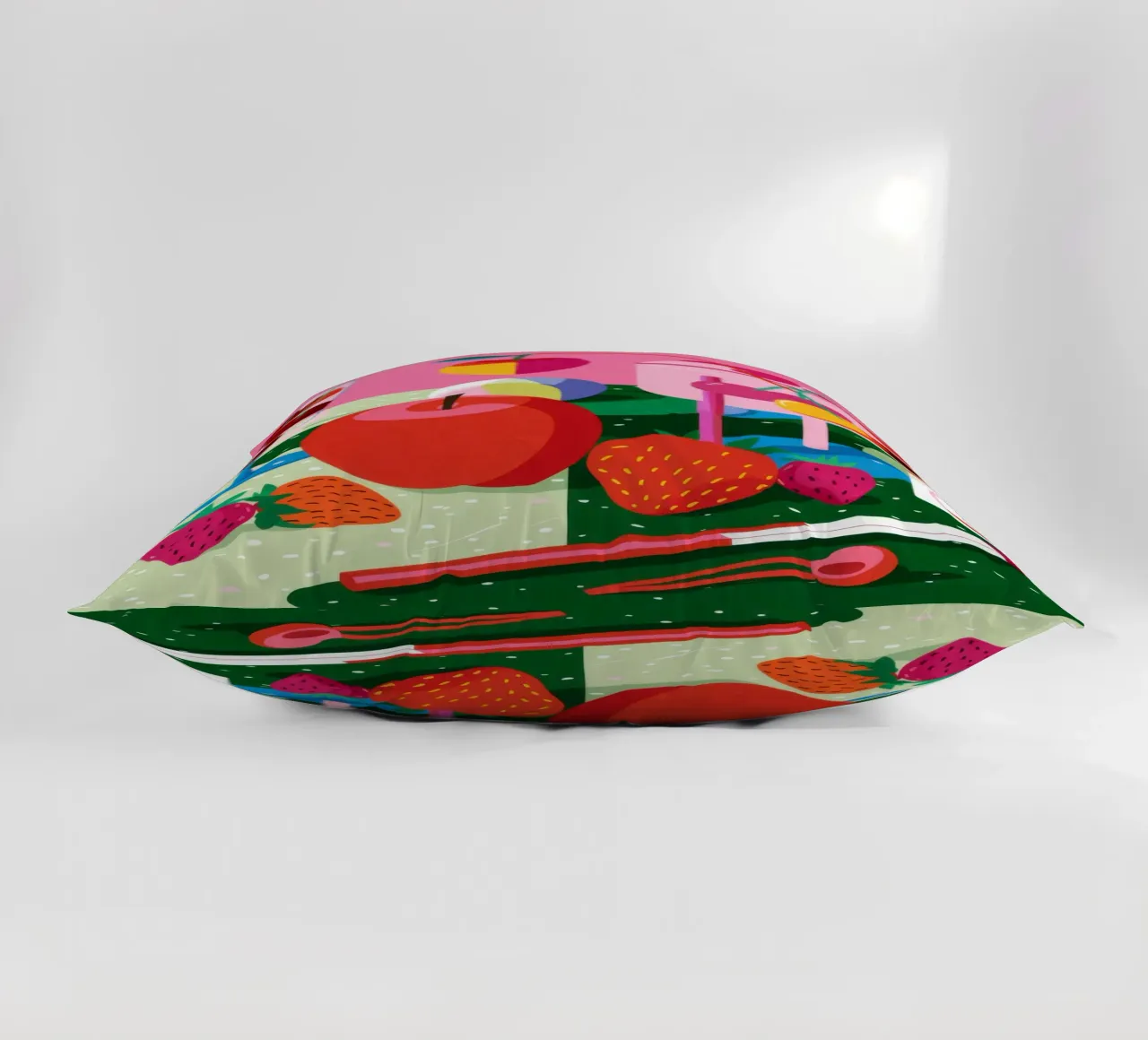 Pila di frutta Pop Art cuscino da Trace Brush