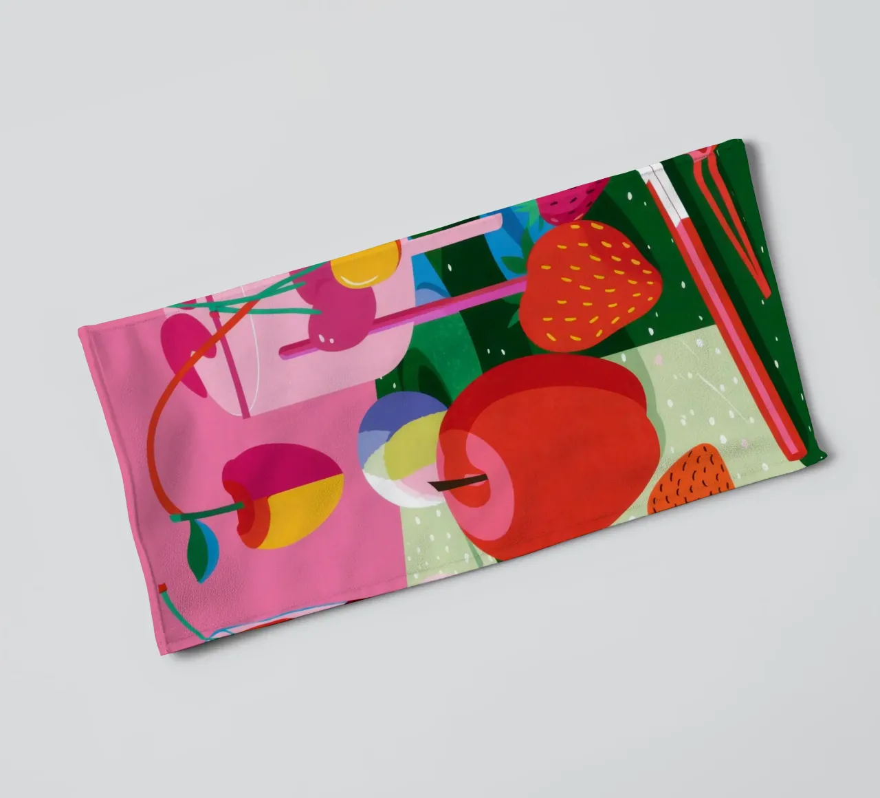 Pila di frutta Pop Art asciugamano da bagno da Trace Brush