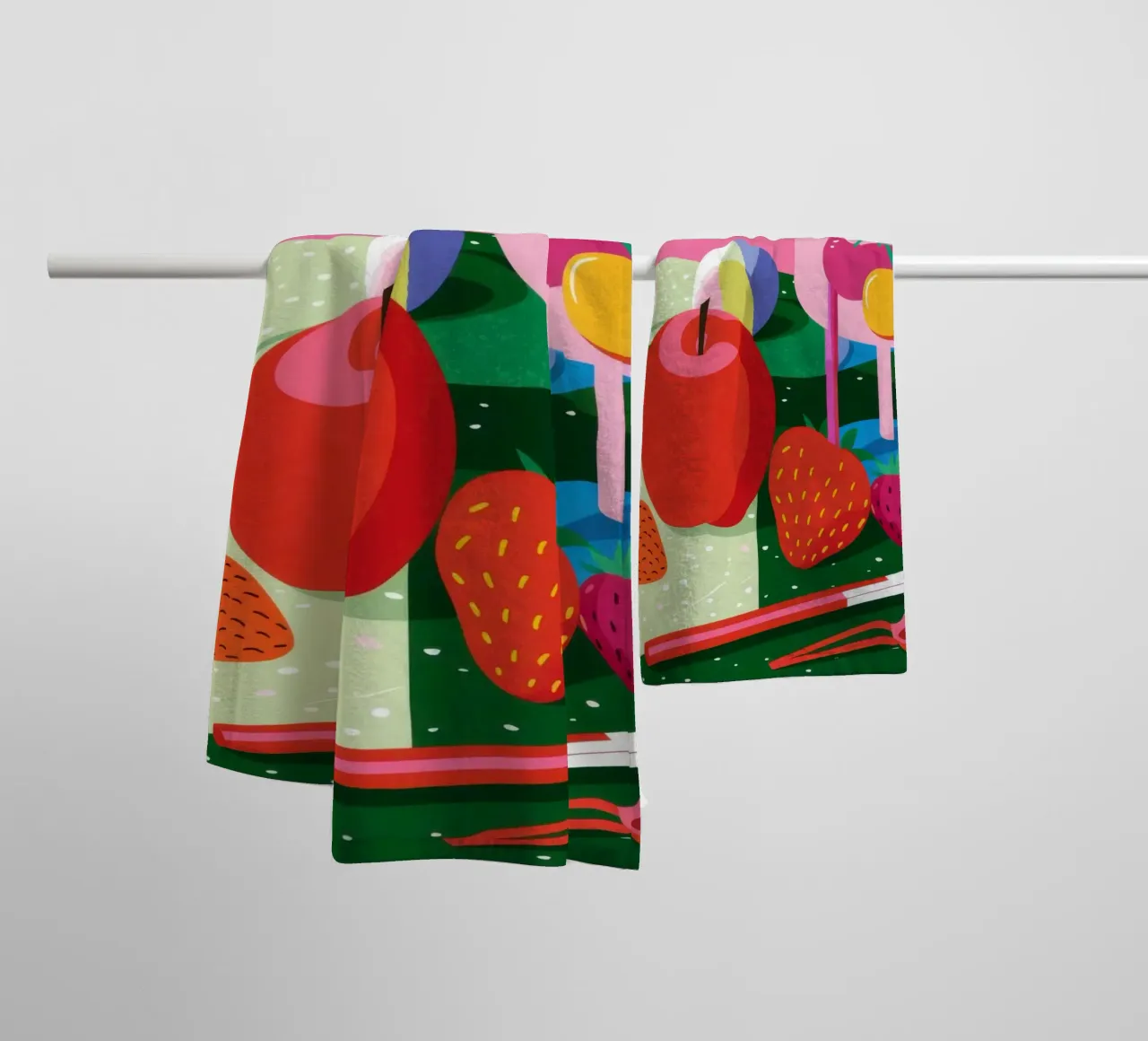 Pila di frutta Pop Art asciugamano da bagno da Trace Brush