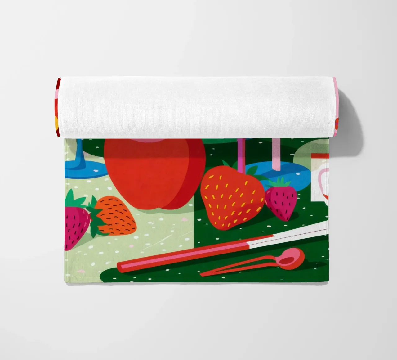 Pila di frutta Pop Art telo mare da Trace Brush