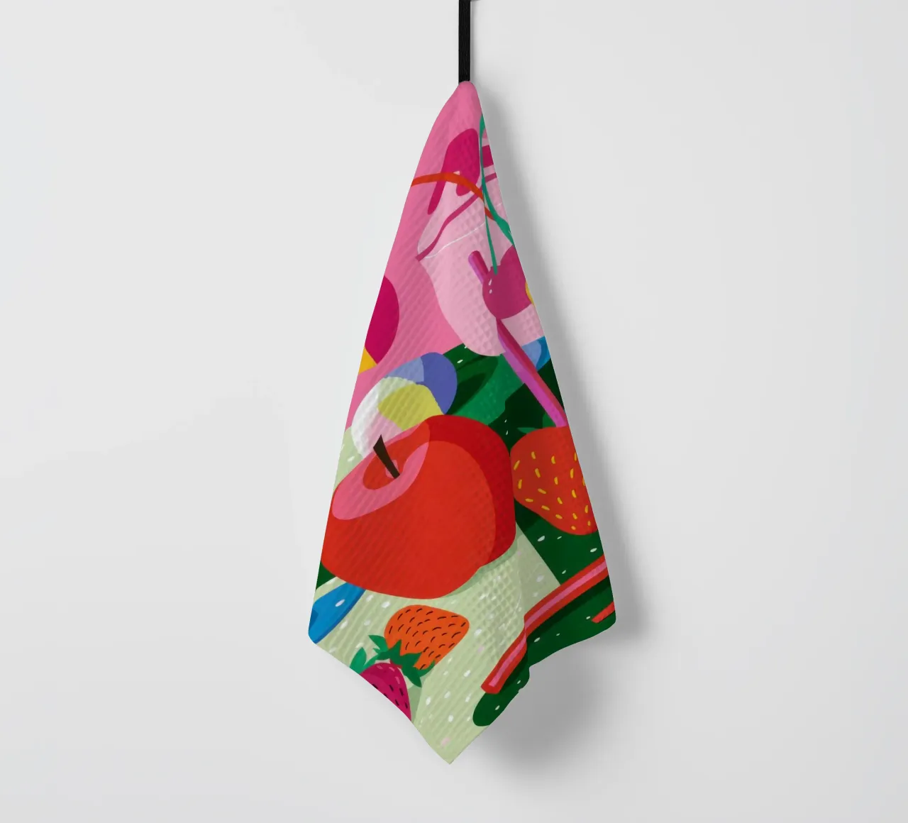 Pila di frutta Pop Art canovaccio da cucina da Trace Brush