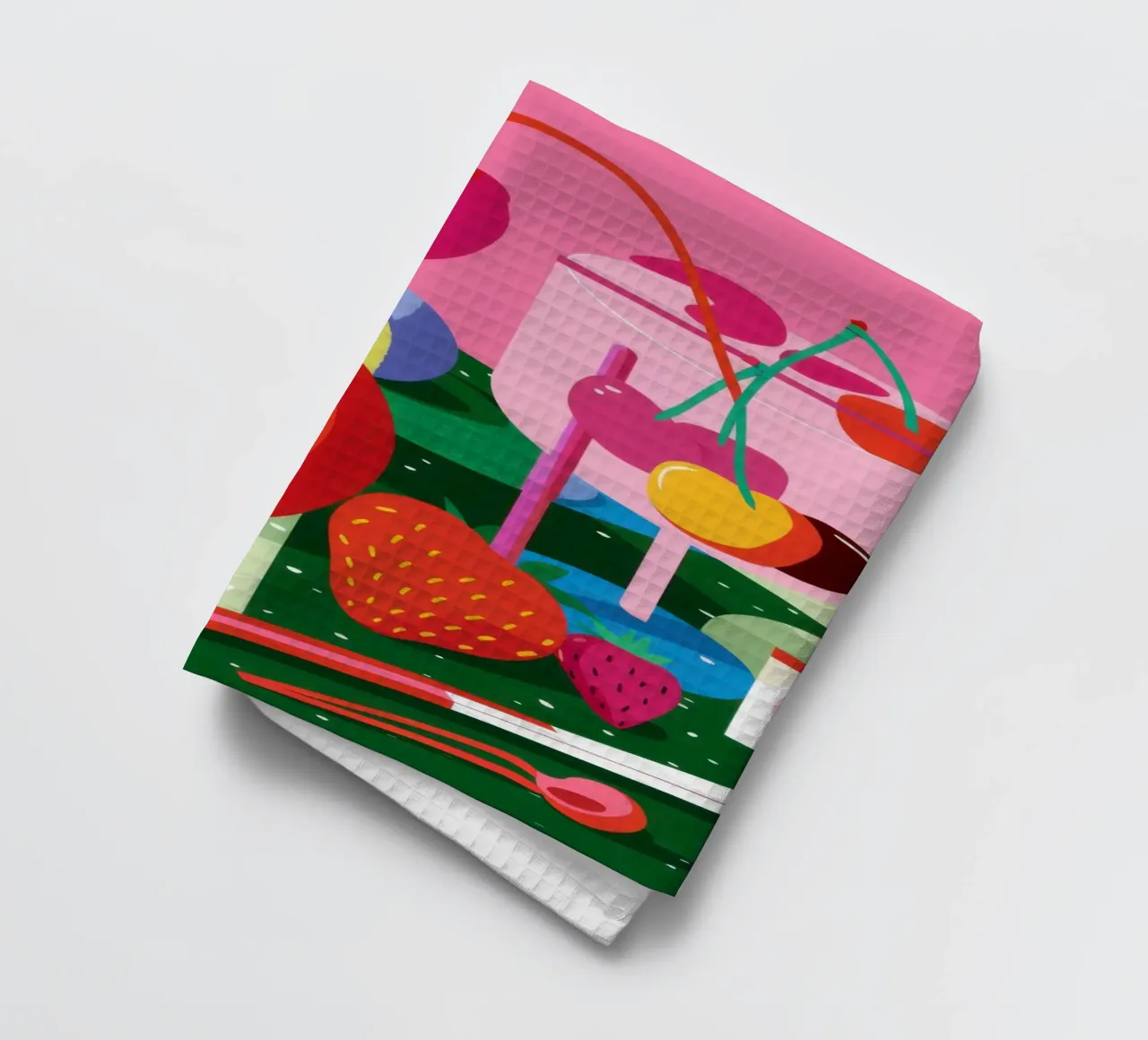 Pila di frutta Pop Art canovaccio da cucina da Trace Brush