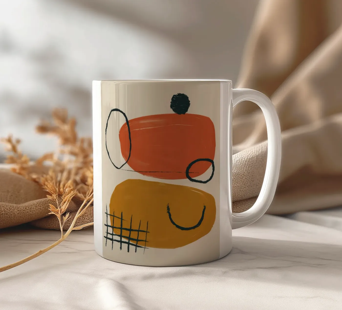 Terracotta Shape Study ceramic mug by Gaia Viesta