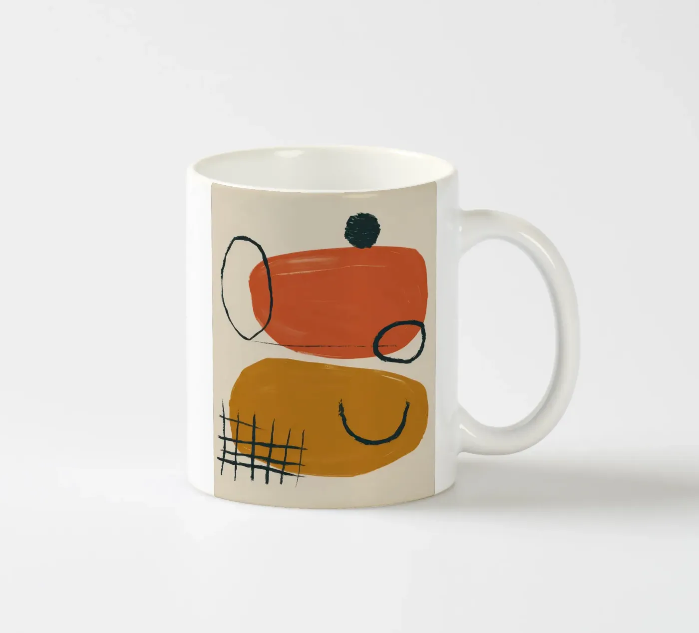Terracotta Shape Study ceramic mug by Gaia Viesta
