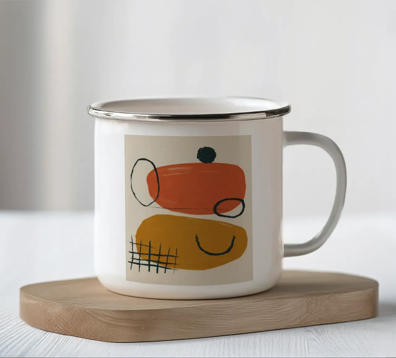 Terracotta Shape Study tazza in smalto da Gaia Viesta