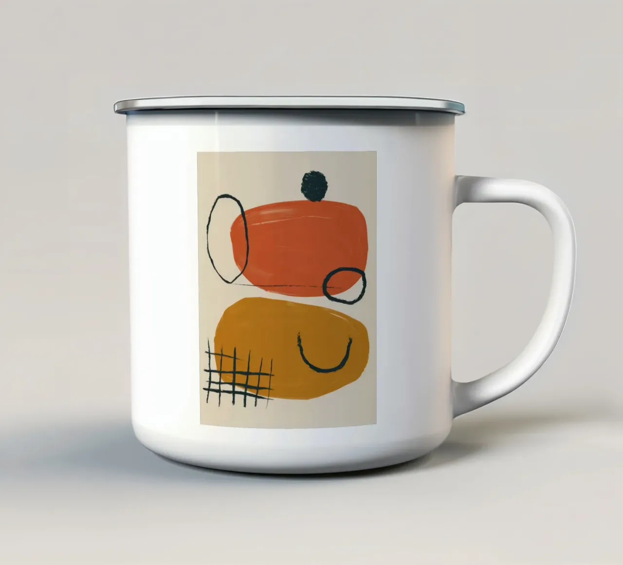 Terracotta Shape Study tazza in smalto da Gaia Viesta