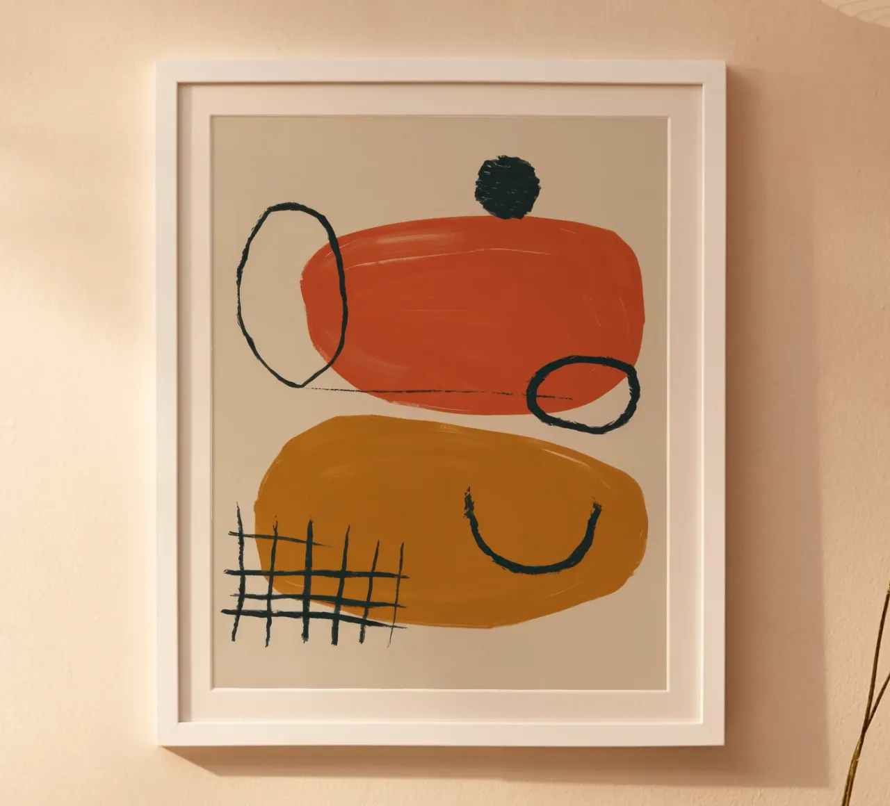 Terracotta Shape Study poster con telaio in alluminio da Gaia Viesta