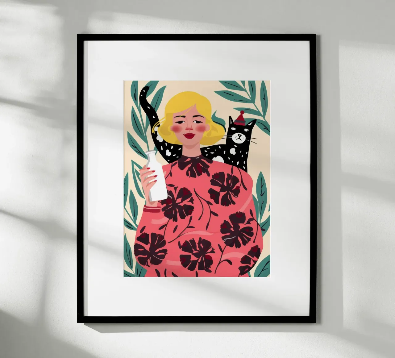 Ritratto con abbraccio floreale poster da Irish Strokes