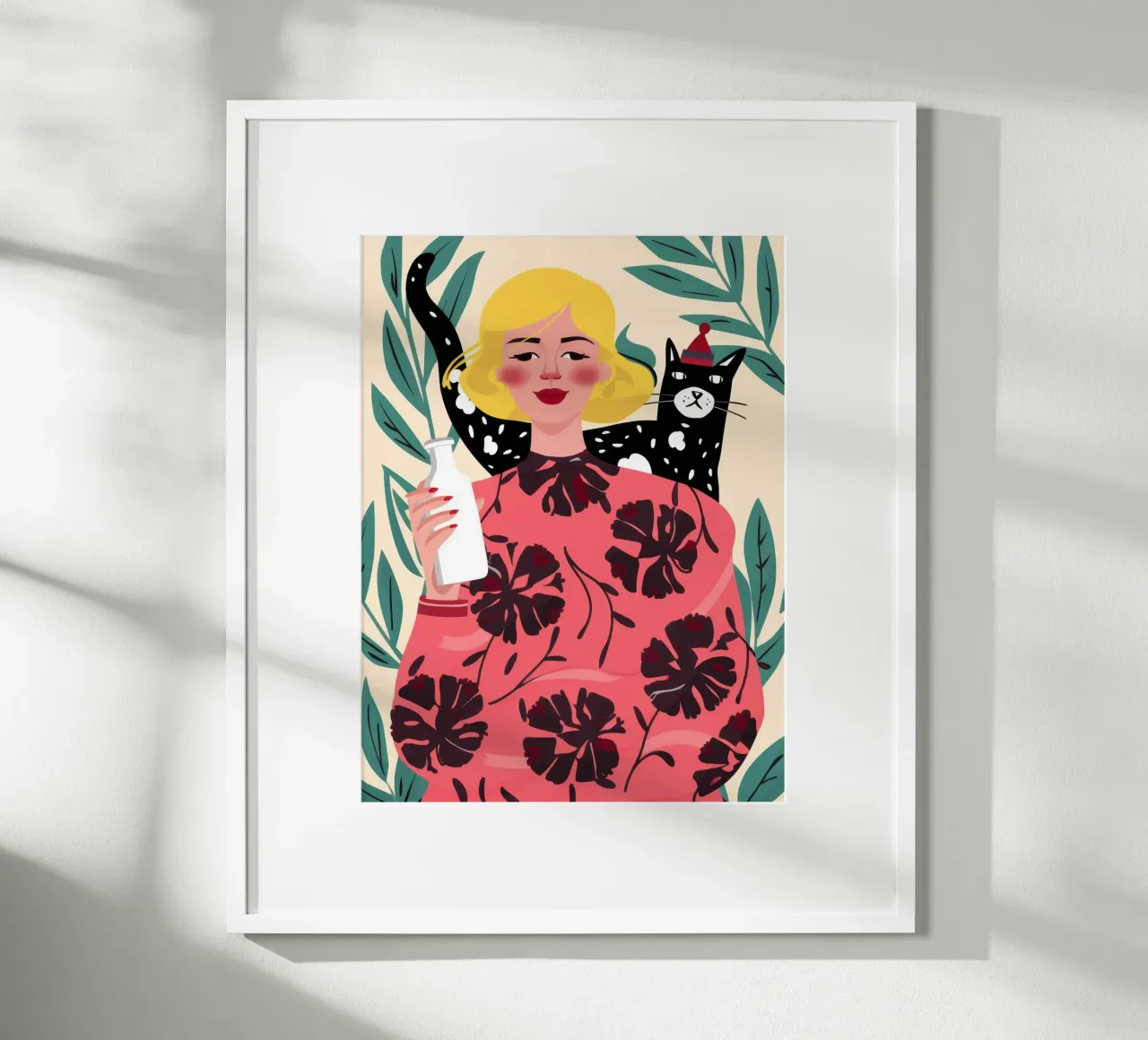 Ritratto con abbraccio floreale poster da Irish Strokes