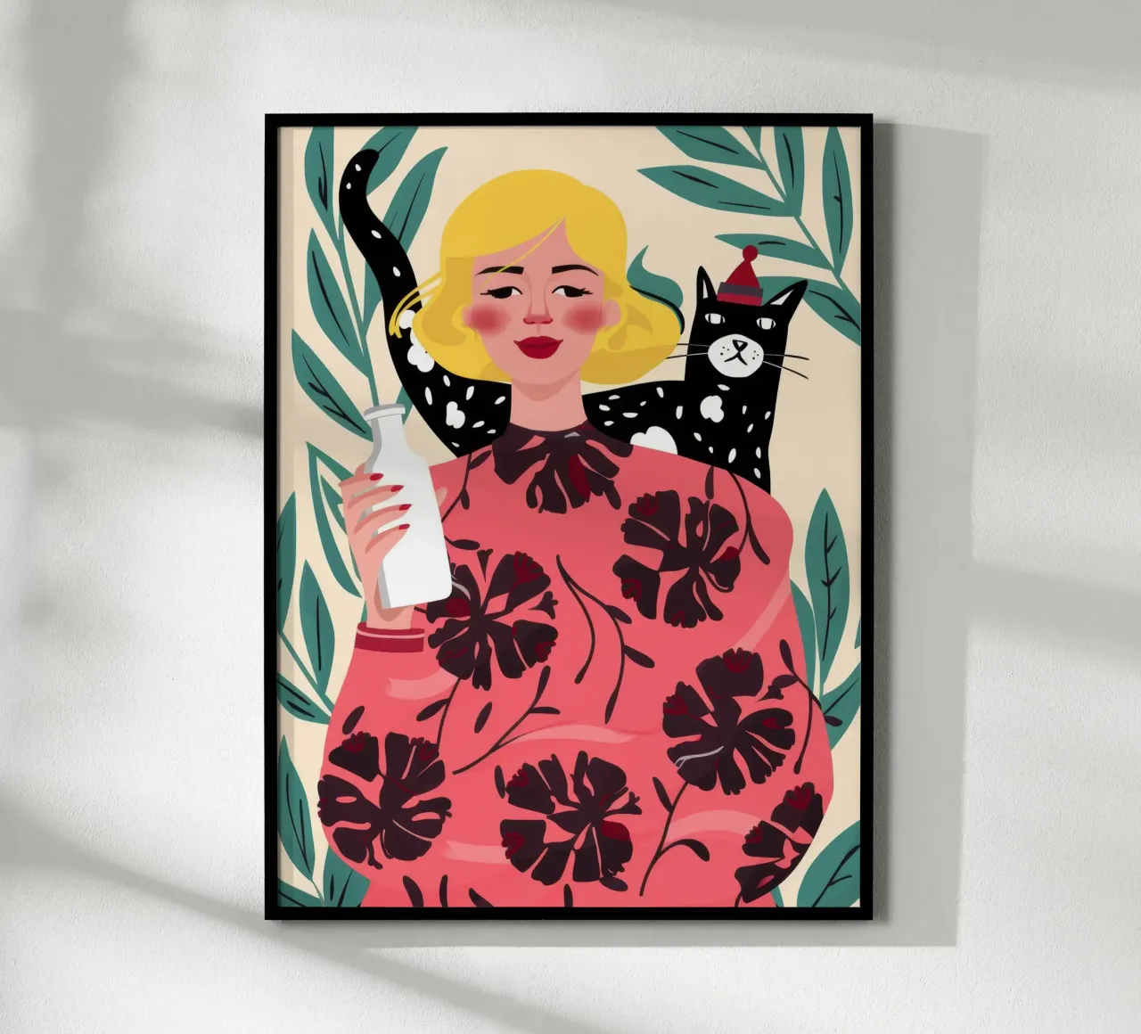 Ritratto con abbraccio floreale poster da Irish Strokes