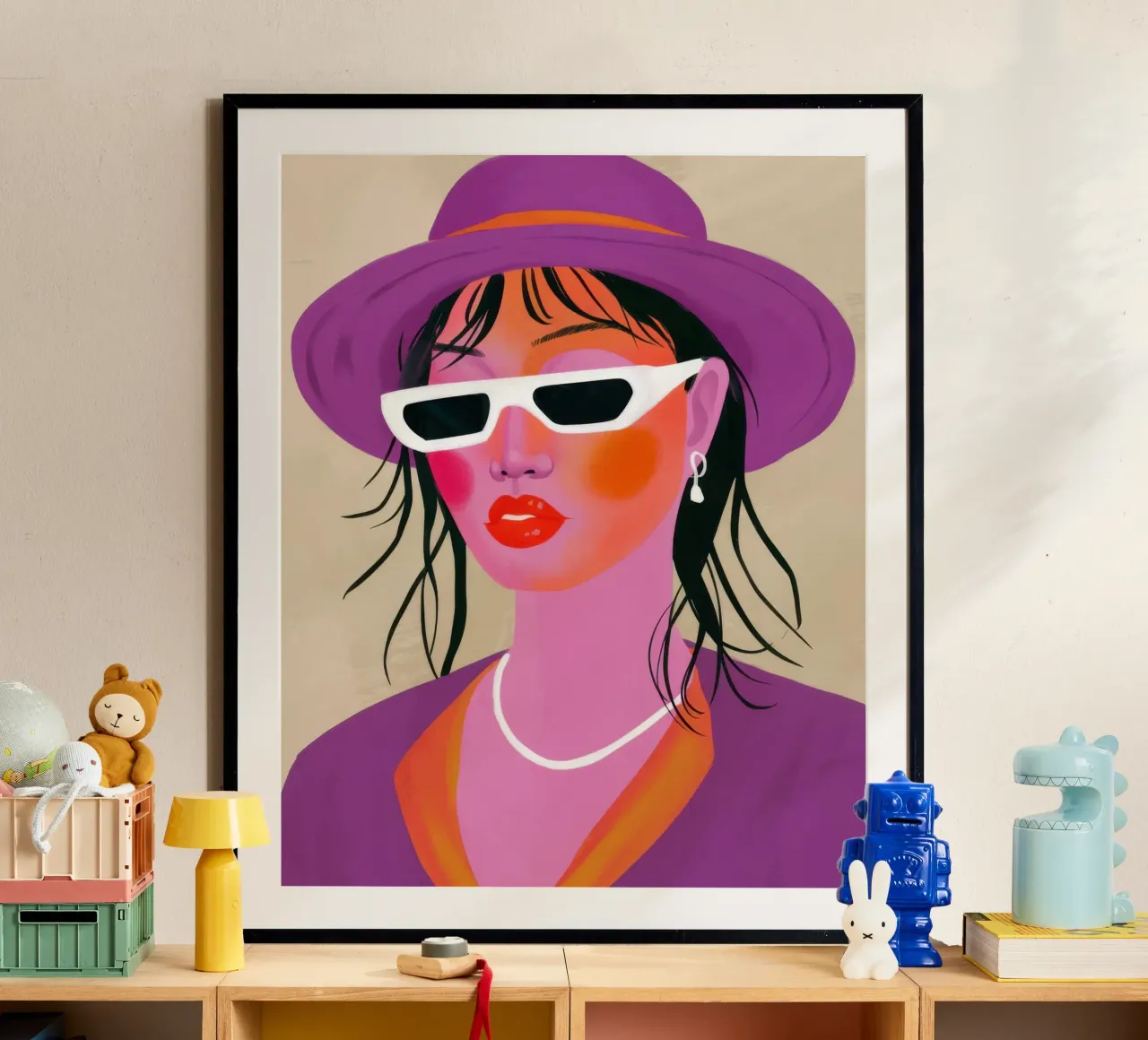 Diva della Pop Art viola poster da Luna Aura