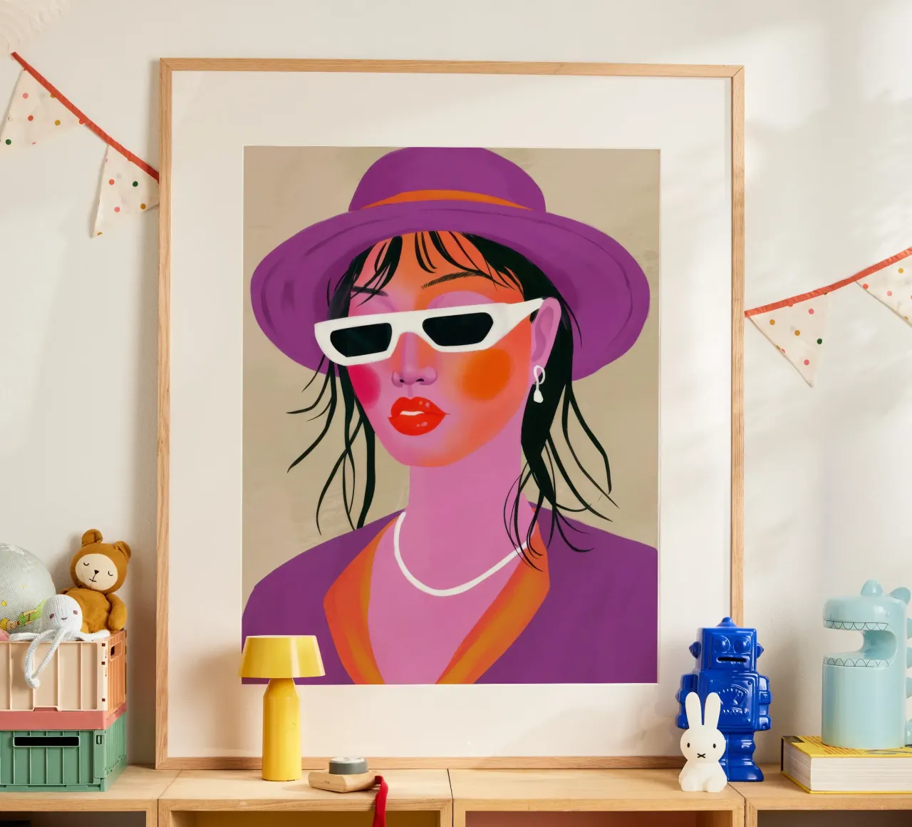 Diva della Pop Art viola poster da Luna Aura