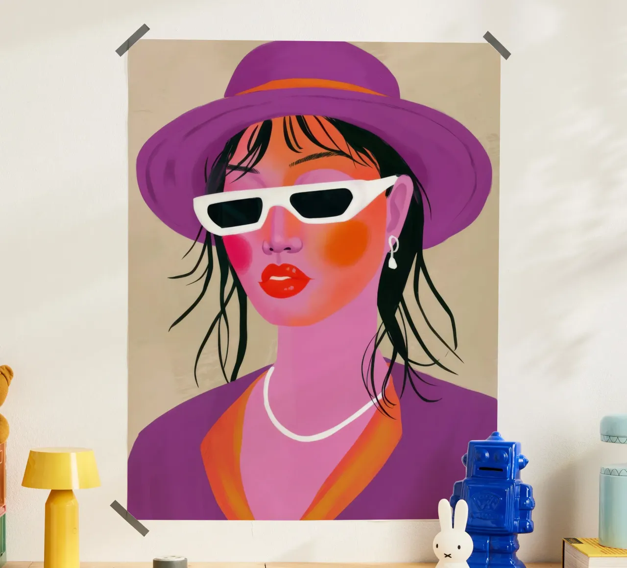 Diva della Pop Art viola poster da Luna Aura