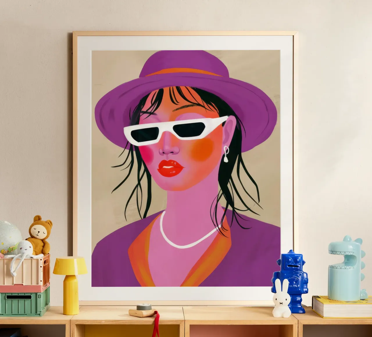 Diva della Pop Art viola poster da Luna Aura