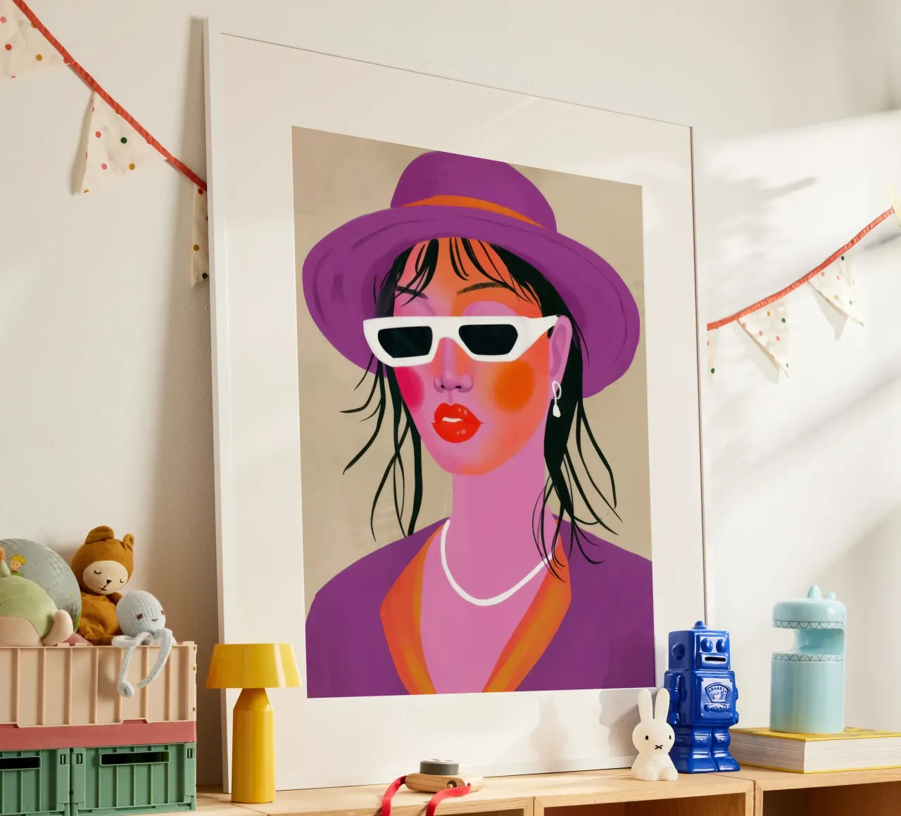 Diva della Pop Art viola poster da Luna Aura