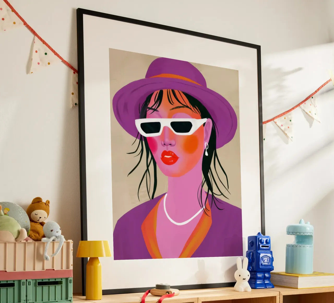 Diva della Pop Art viola poster da Luna Aura