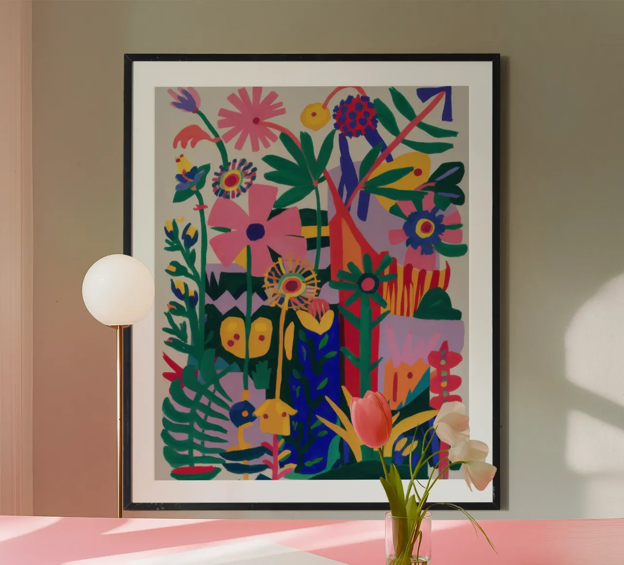 Fusione floreale del viso poster da Selene Shade