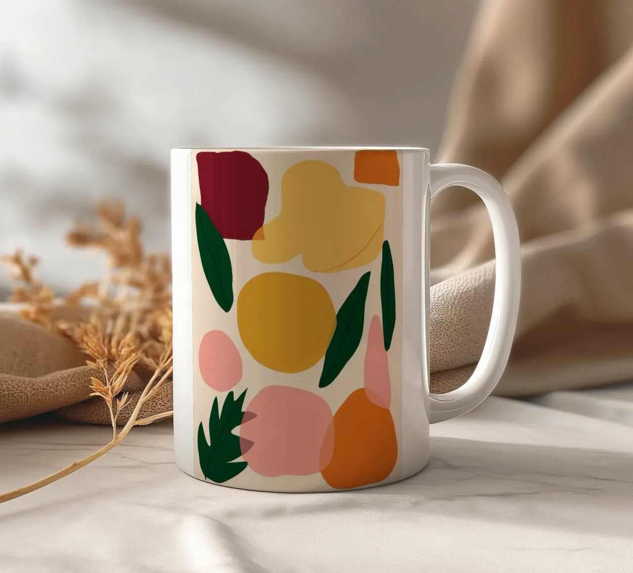 Astrazione terrestre n. 1 tazza in ceramica da Trace Brush
