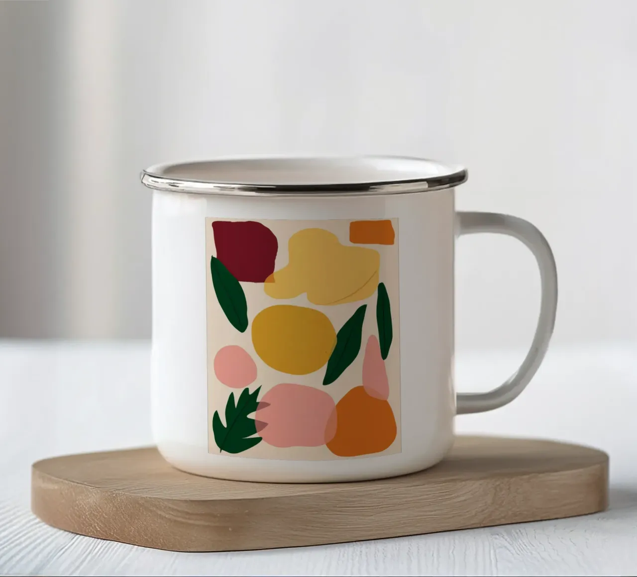 Astrazione terrestre n. 1 tazza in smalto da Trace Brush