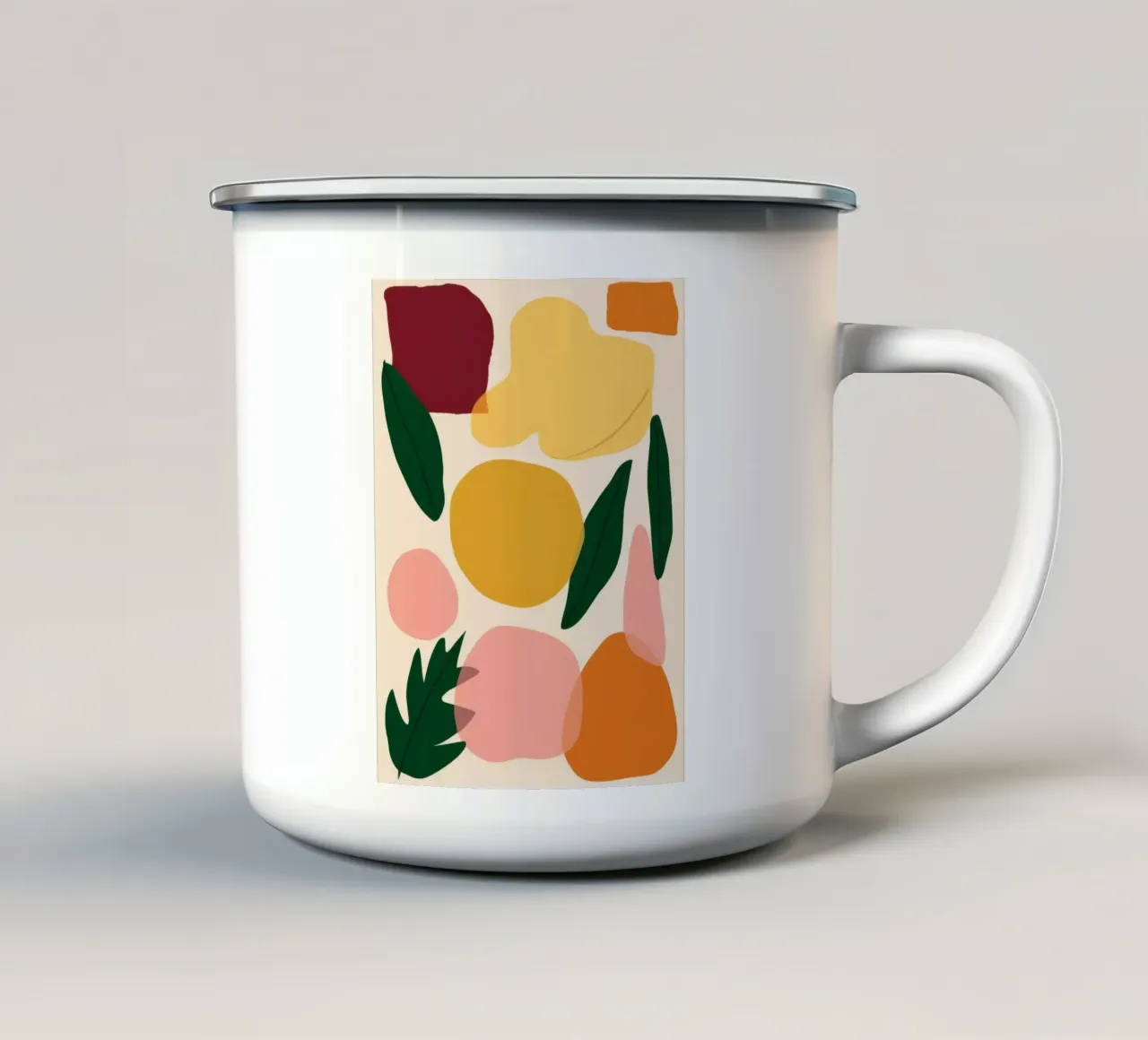 Astrazione terrestre n. 1 tazza in smalto da Trace Brush