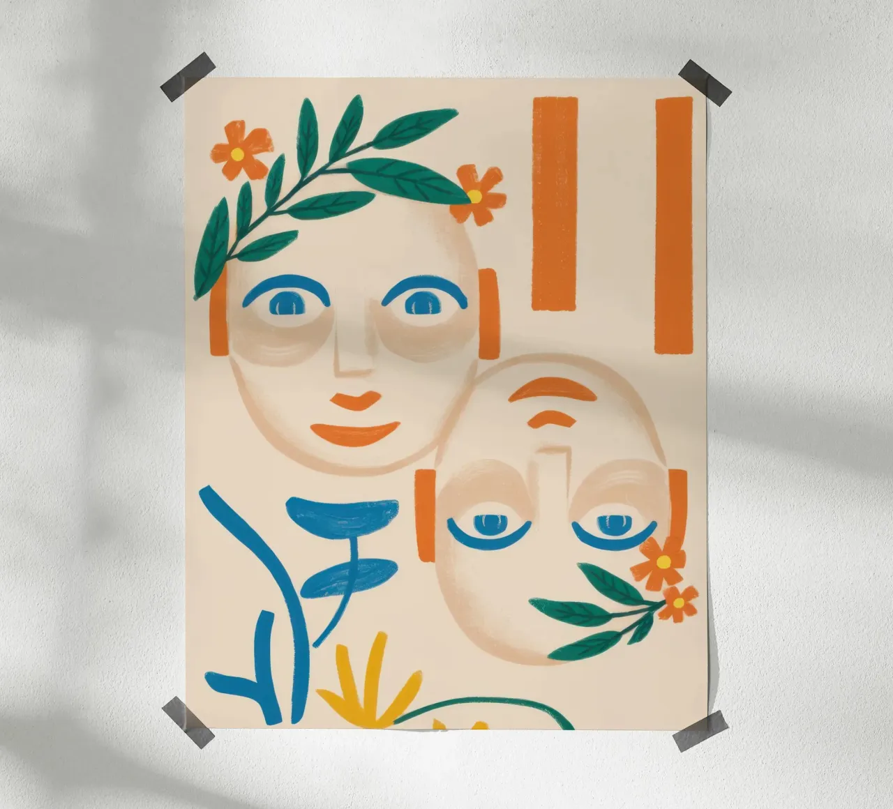 Maschere a foglia di Tespi poster da Selene Shade