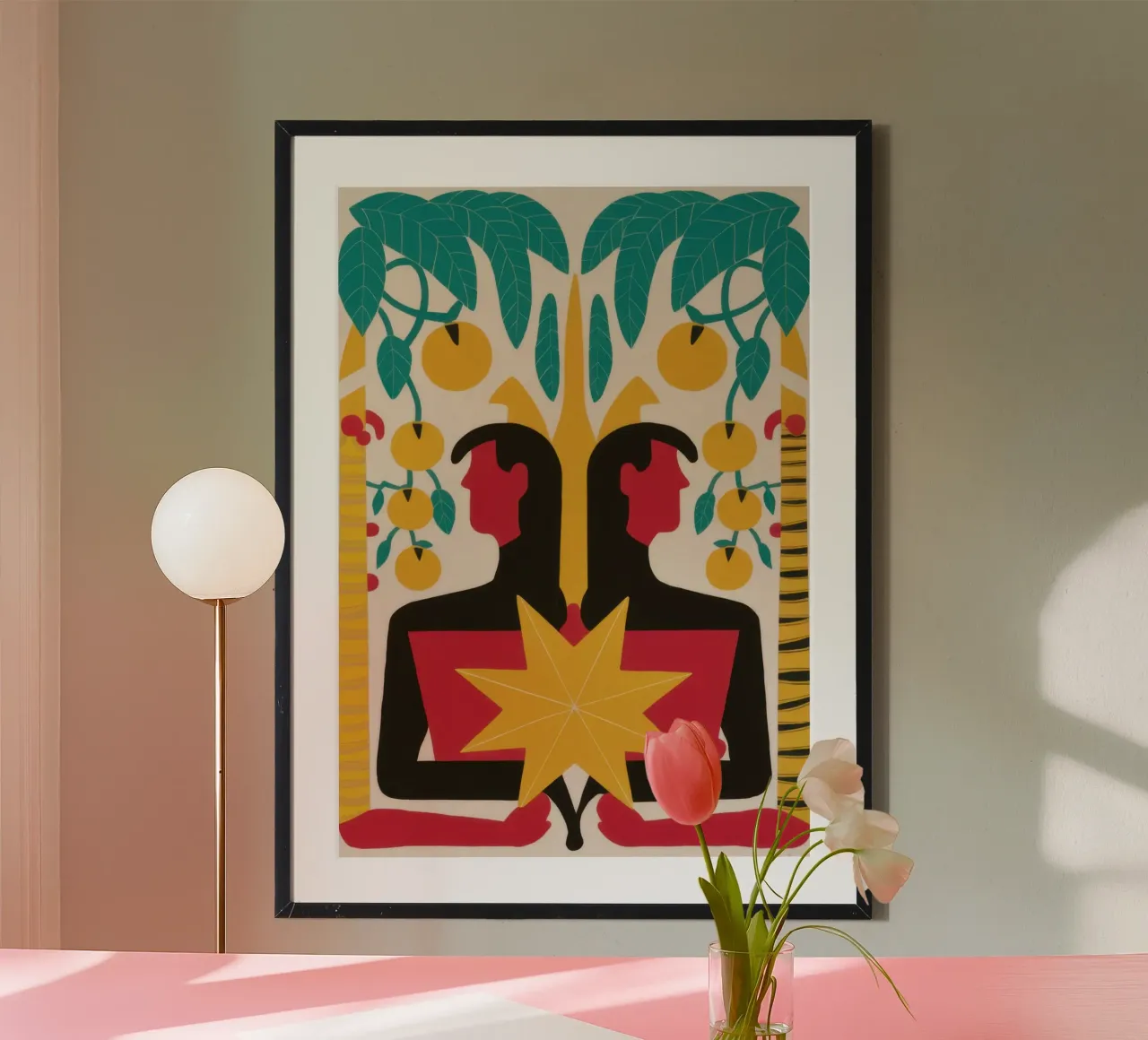 Ritratto di dee gemelle poster da Mark Solaria