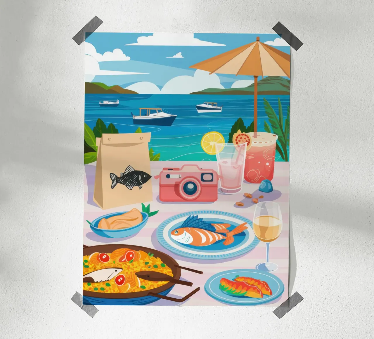 Beatitudine da repast in riva al mare poster da Selene Shade
