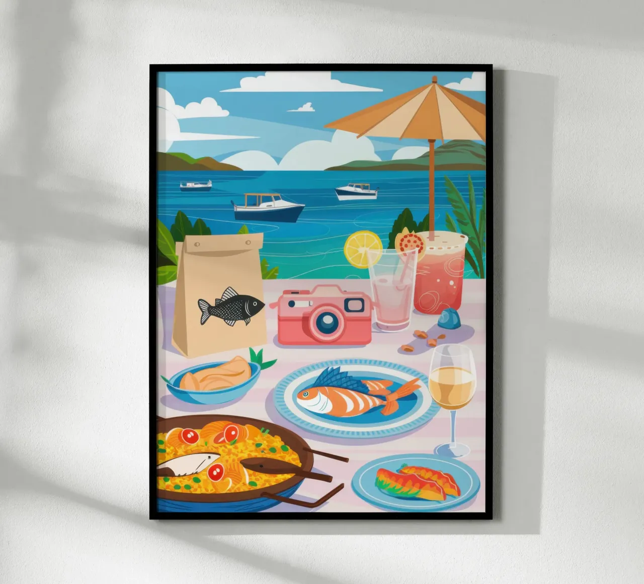Beatitudine da repast in riva al mare poster da Selene Shade