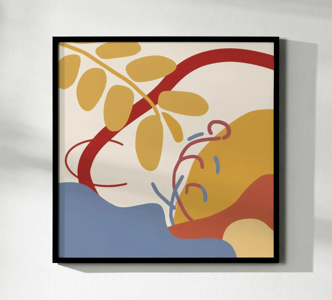 Linea di foglie astratte poster da Mark Solaria