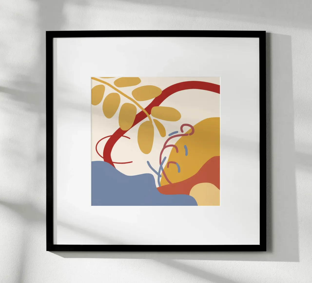Linea di foglie astratte poster da Mark Solaria