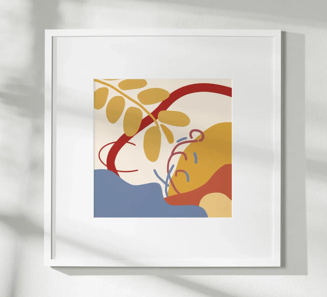 Linea di foglie astratte poster da Mark Solaria