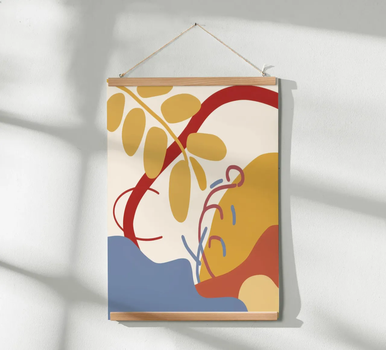 Linea di foglie astratte poster da Mark Solaria