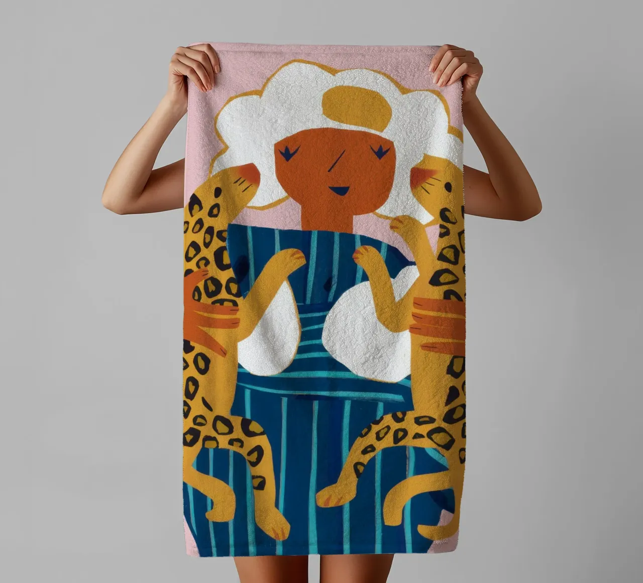 Leopard Print Goddess towel by Gaia Viesta