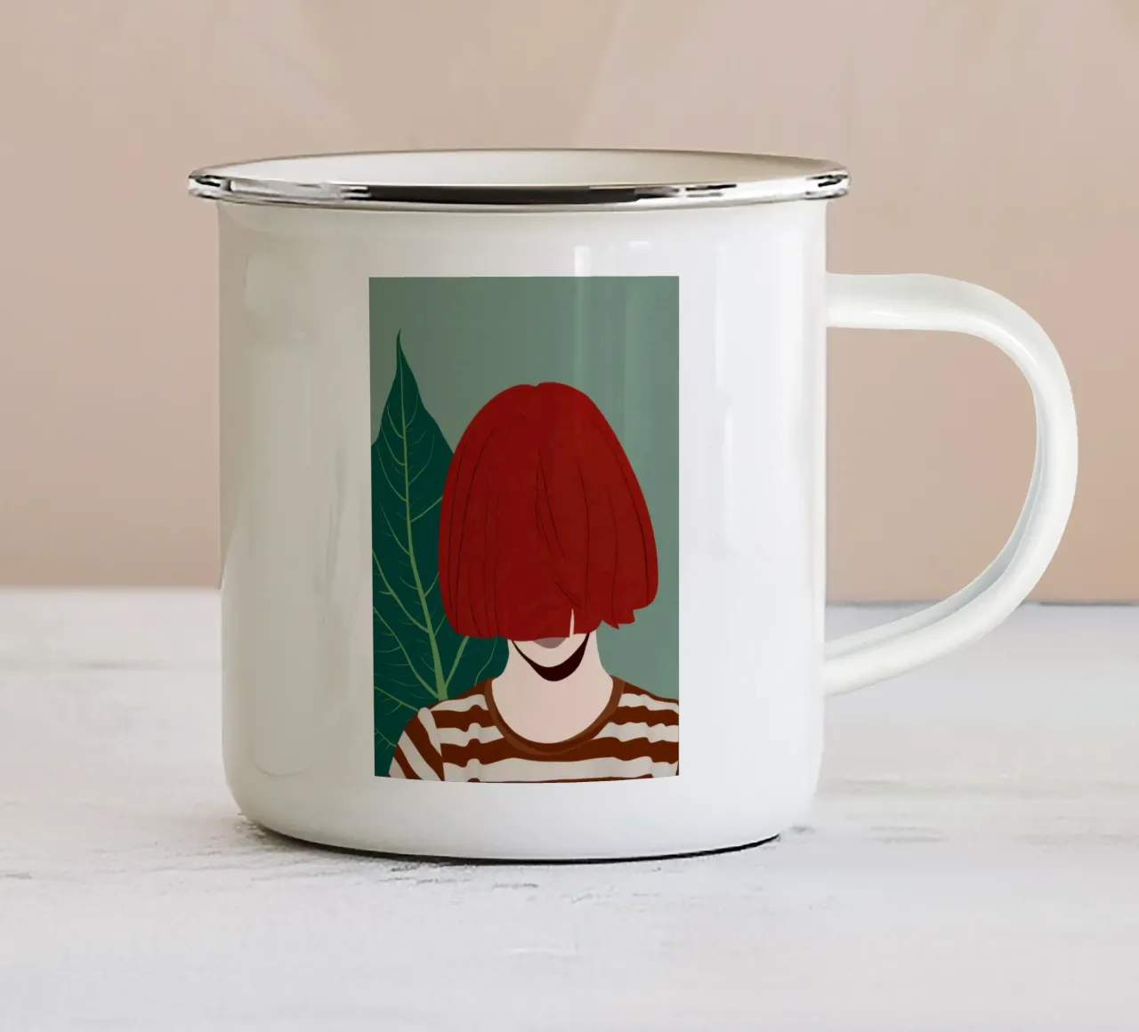 Red Bob Serenity emaille mok van Mark Solaria