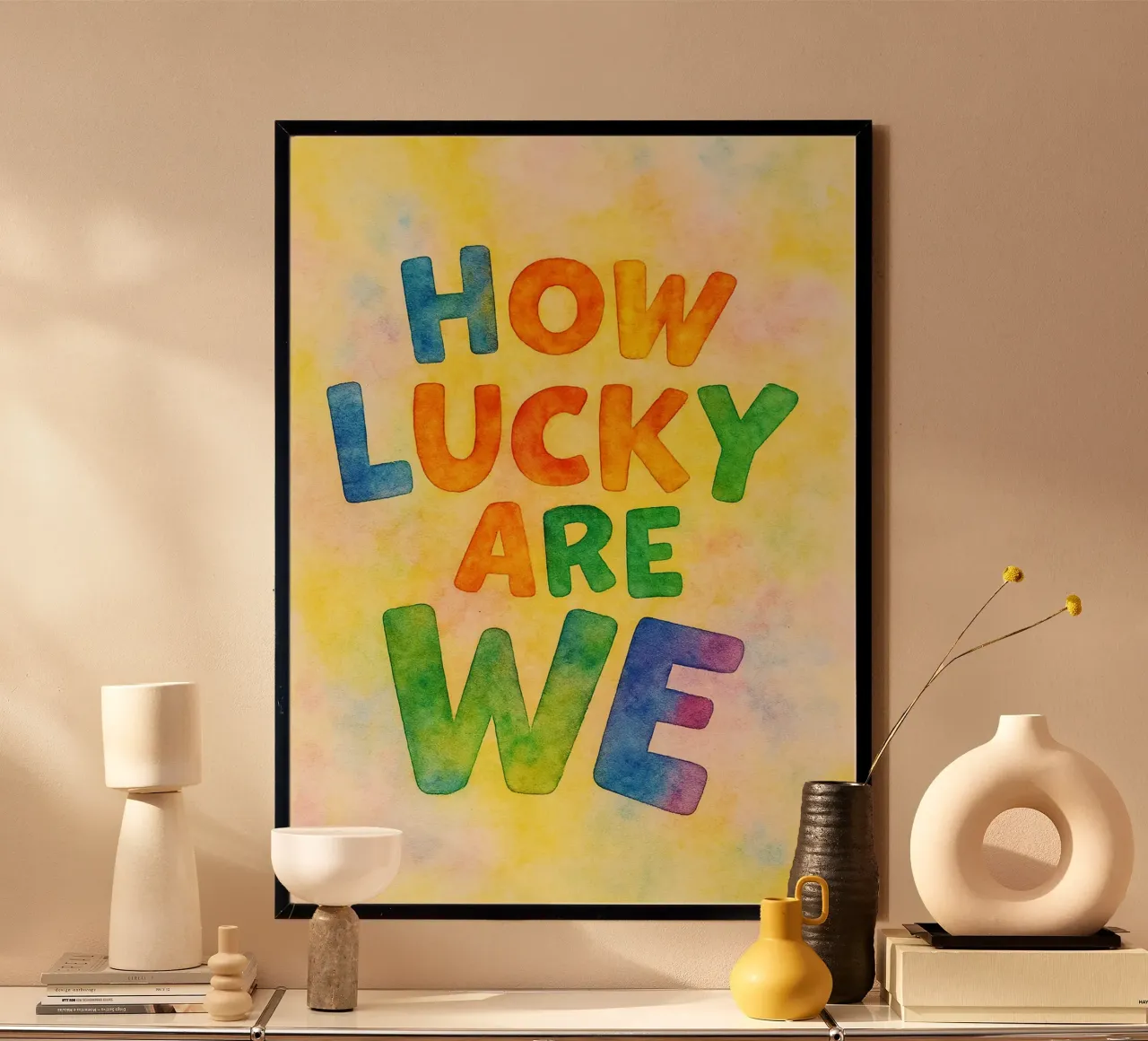 quanto siamo fortunati a disegnare l'illustrazione poster con telaio in alluminio da citralake
