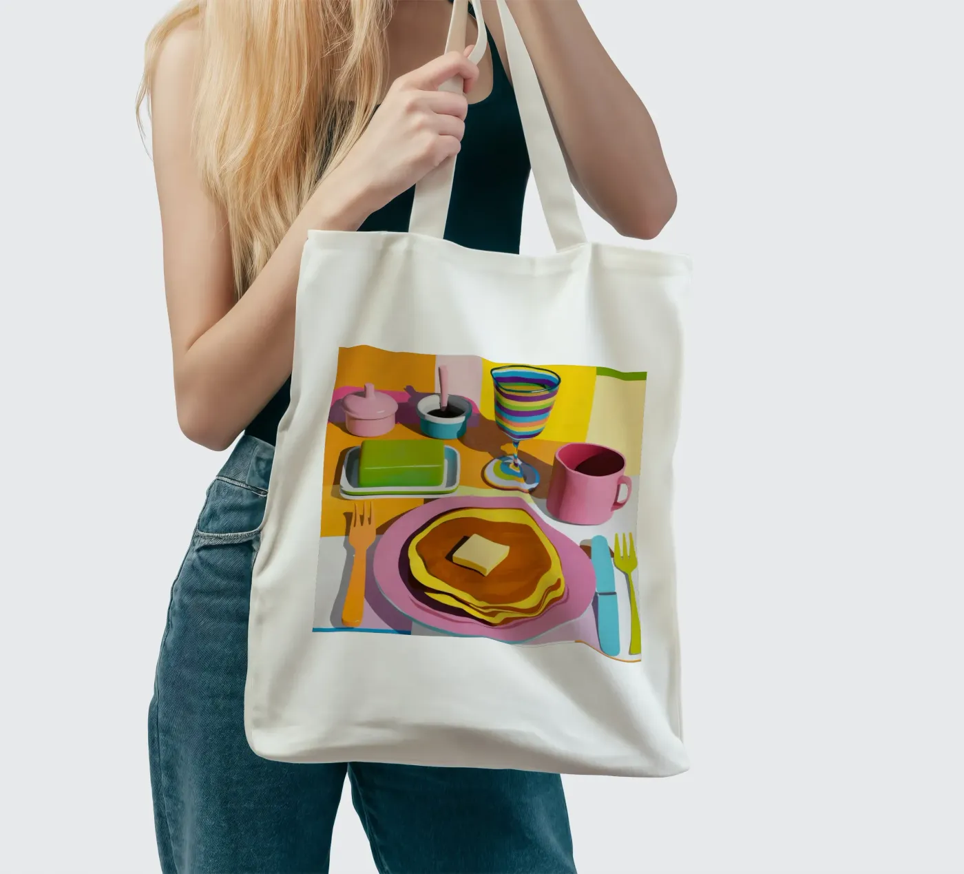 Perfect Pancake Stack tote bag by Trace Brush