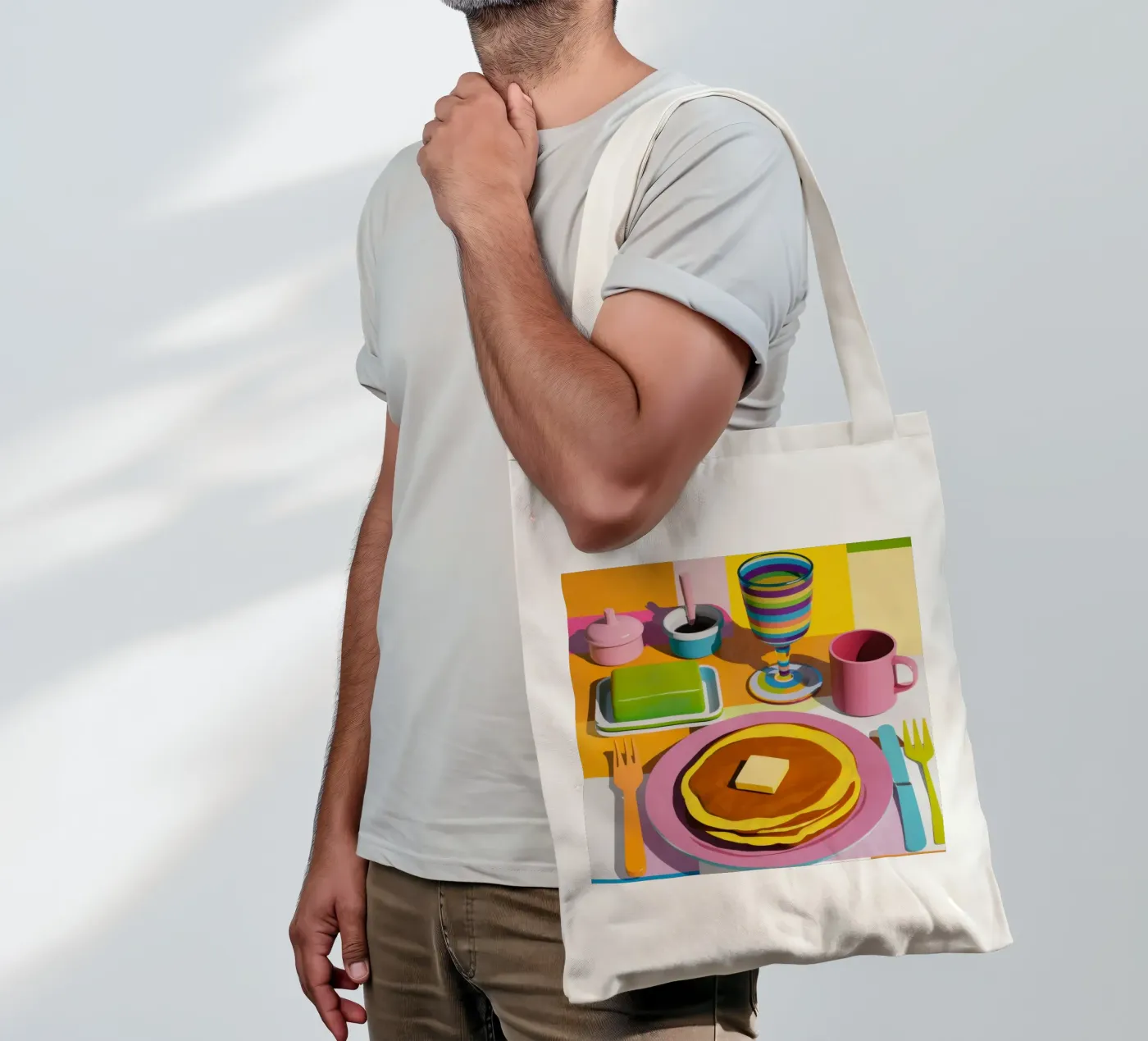 Perfect Pancake Stack tote bag by Trace Brush