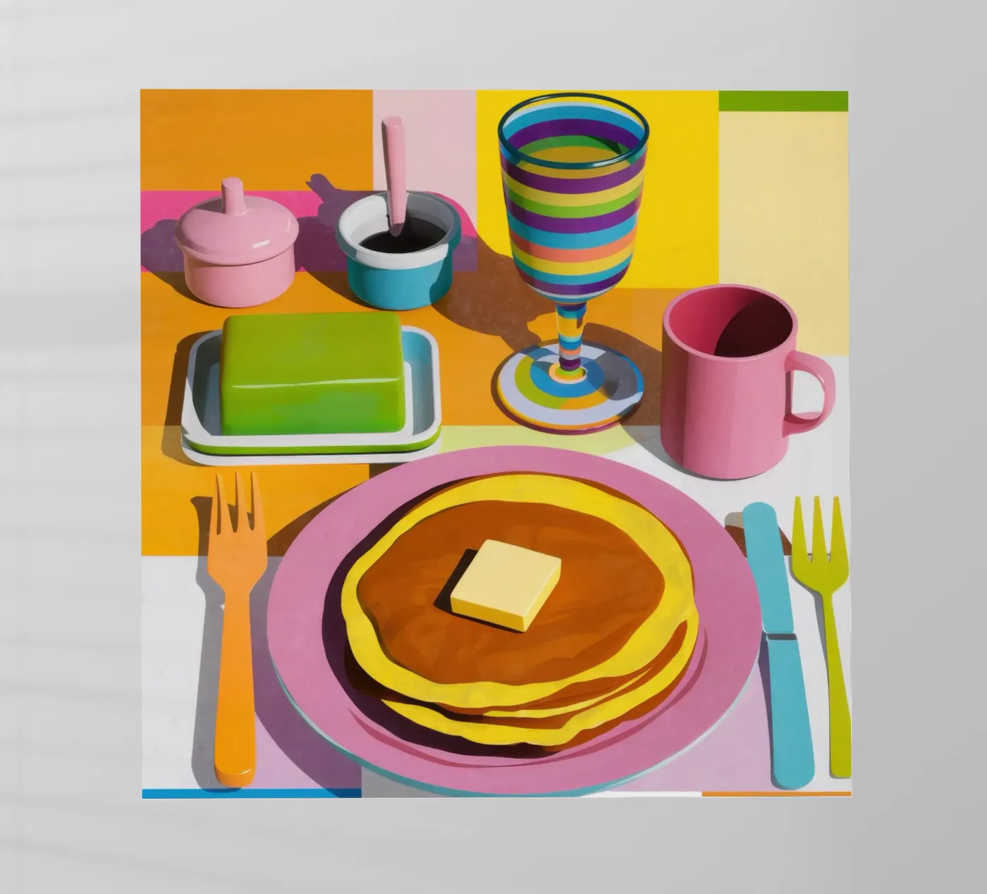 Impasto di pancake perfetto pellicola backlit da Trace Brush