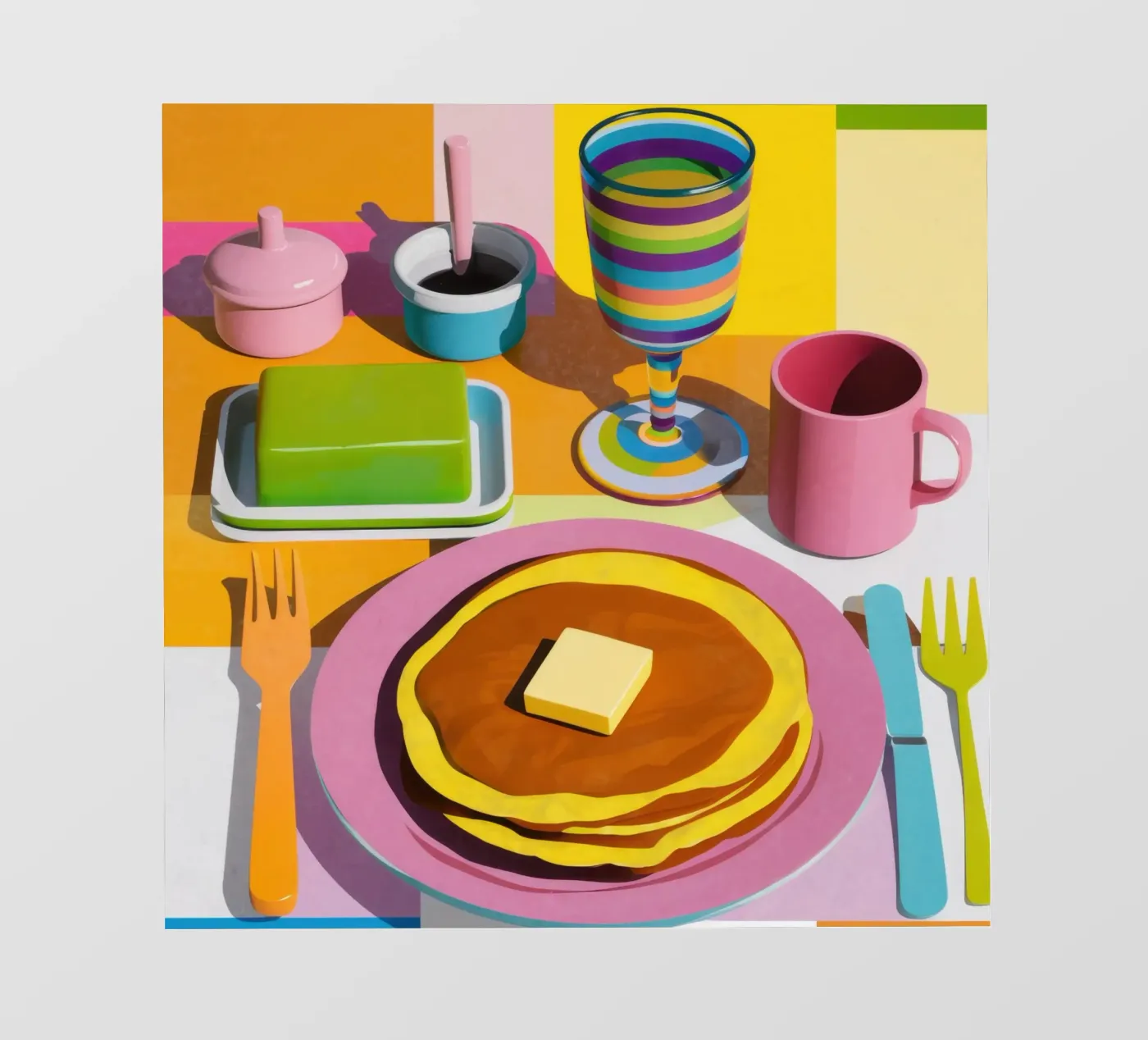 Impasto di pancake perfetto pellicola backlit da Trace Brush