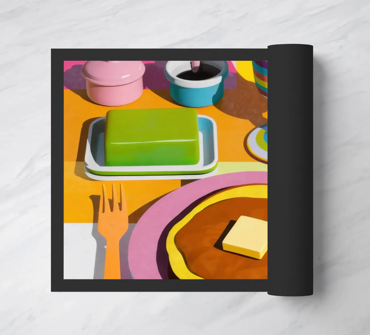 Perfect Pancake Stack doormat by Trace Brush