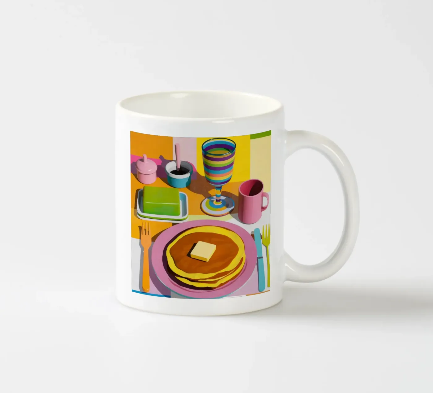 Pile de crêpes parfaite mug en céramique de Trace Brush