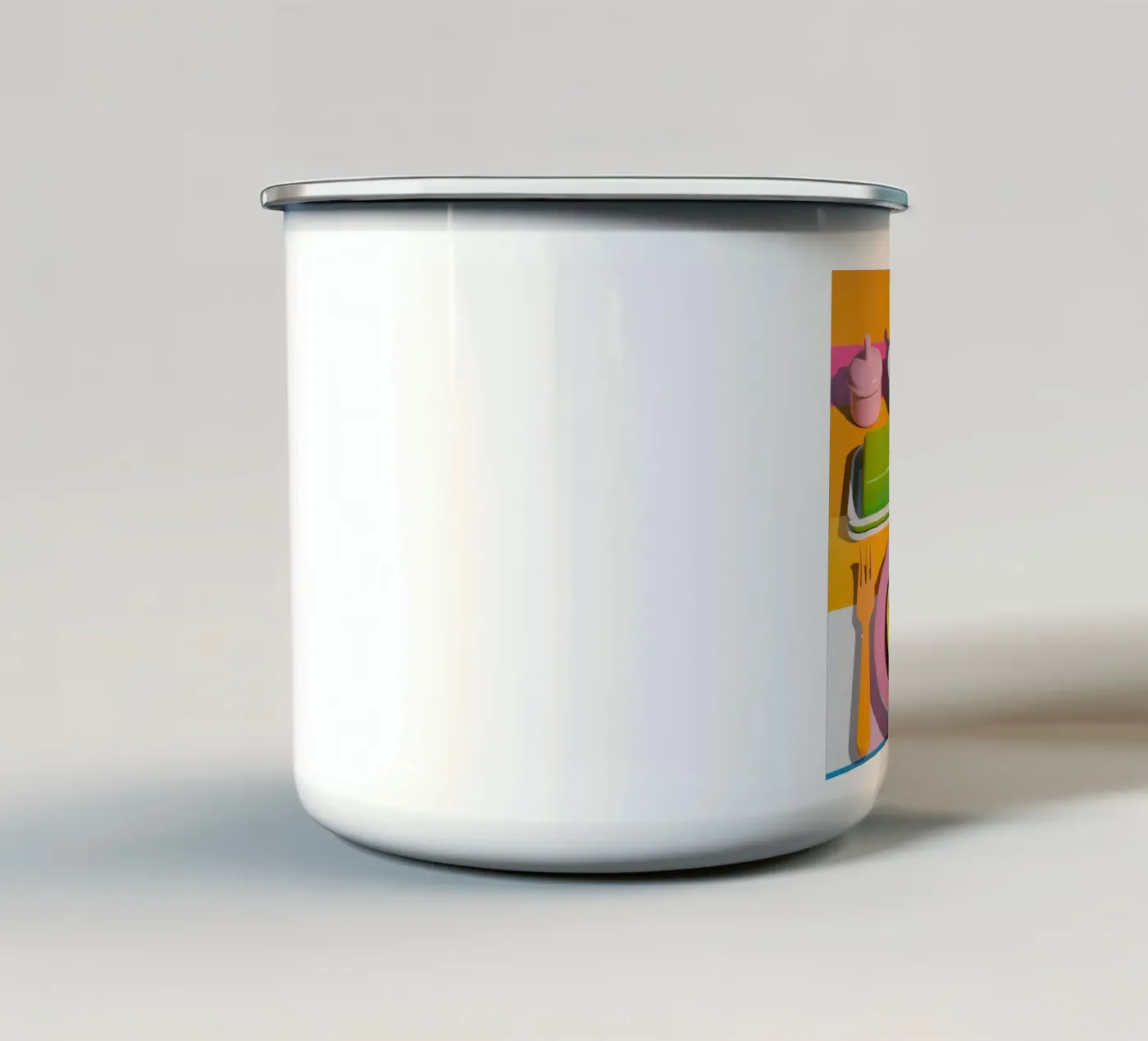 Perfect Pancake Stack enamel mug by Trace Brush