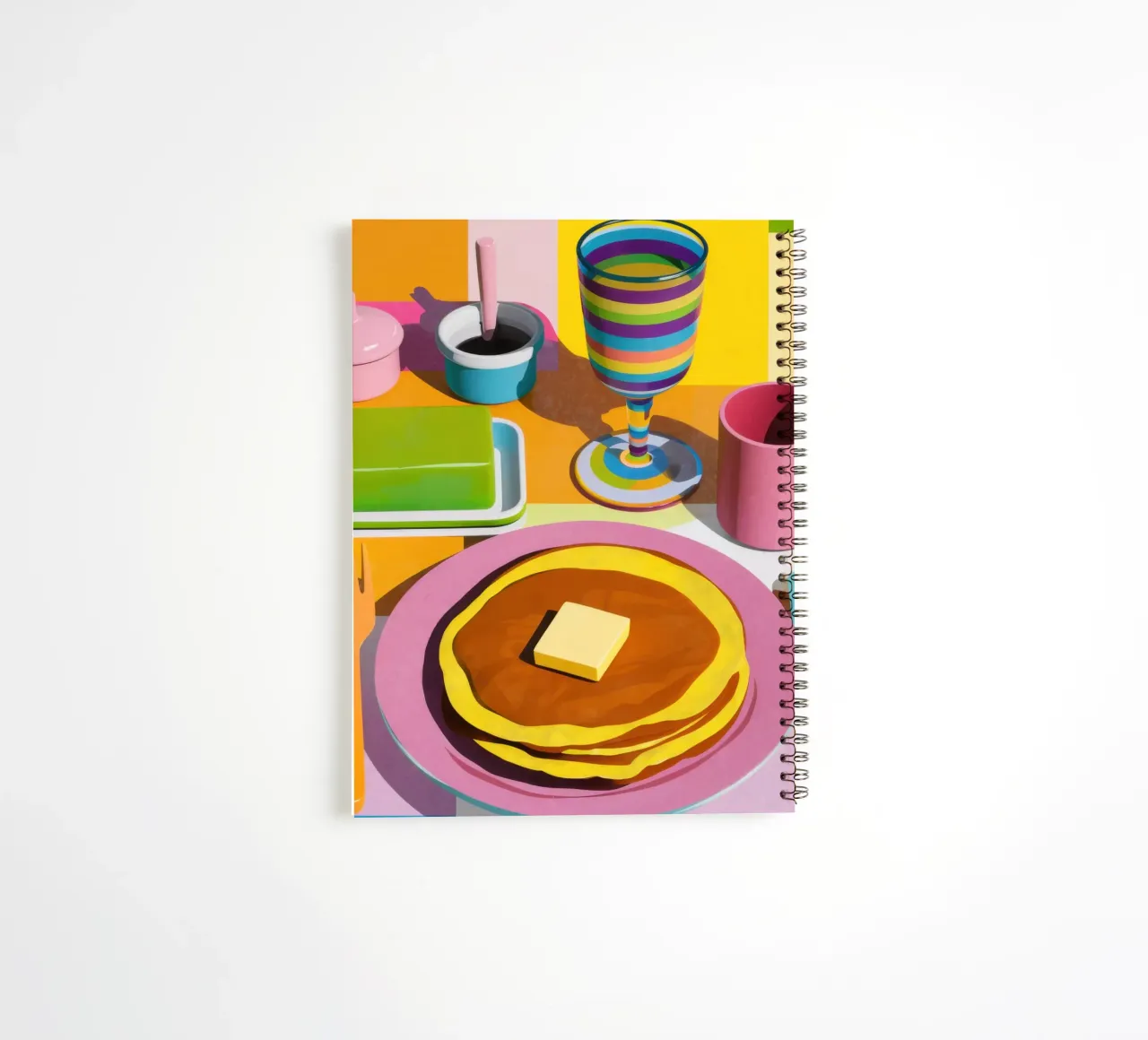 Perfect Pancake Stack spiral notebook by Trace Brush
