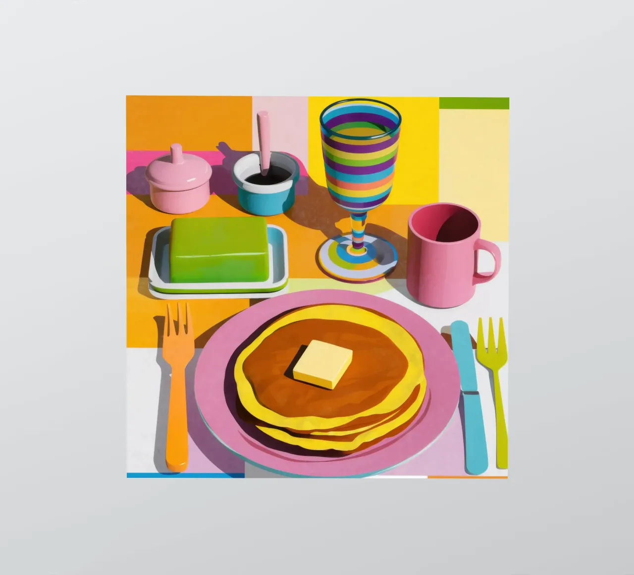 Perfect Pancake Stack sticker by Trace Brush