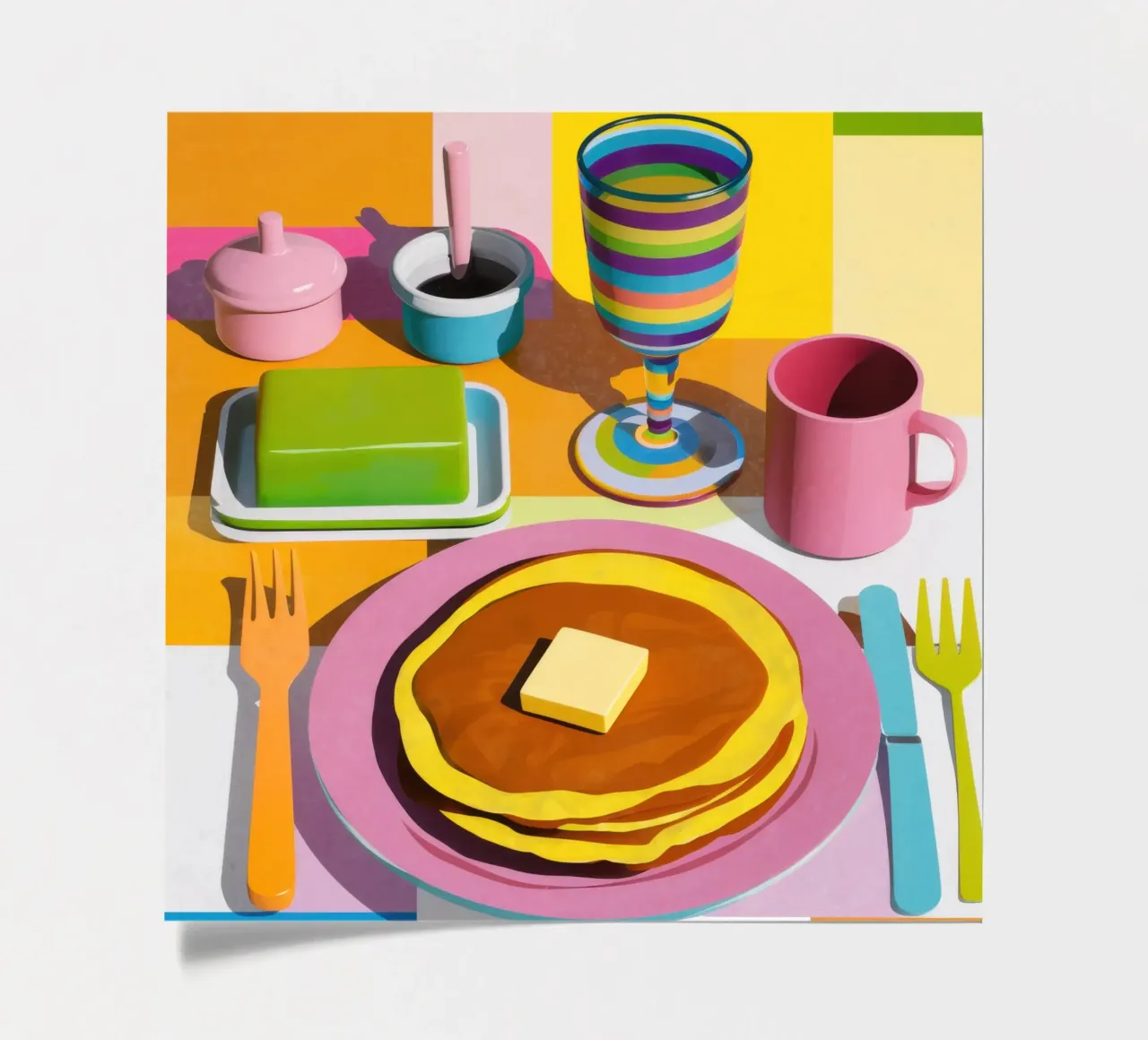 Perfect Pancake Stack sticker sheet by Trace Brush