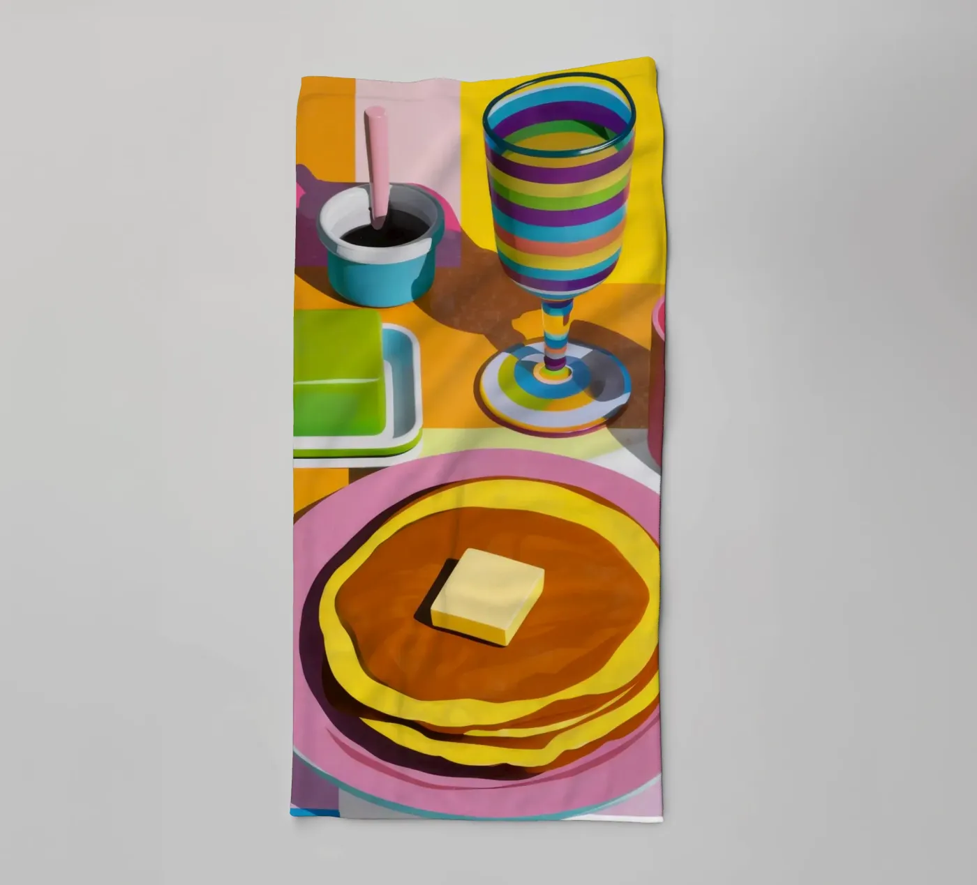 Perfect Pancake Stack towel by Trace Brush